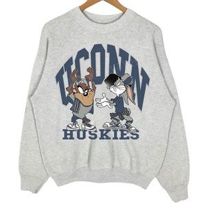 Vintage UConn Huskies Looney Tunes Crewneck - size L